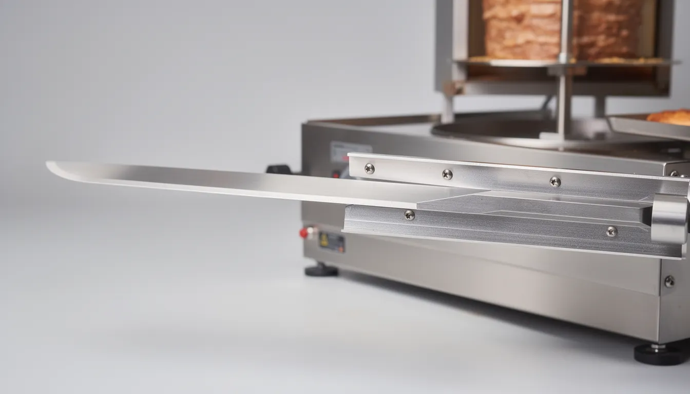 Dönerknivblad guide: Rostfritt stål-blad för precisionsslicing i dönermaskin – effektiv och hygienisk köttberedning.